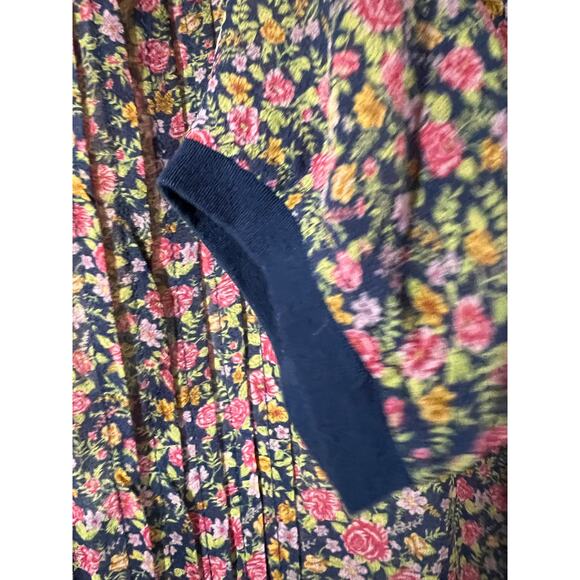 Anthro One Fine Day Posey silk semi sheer delicate floral pleated top sz XS - Picture 6 of 6